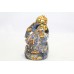 Handmade Blue natural Sodalite Stone God Ganesha Idol statue hand painted